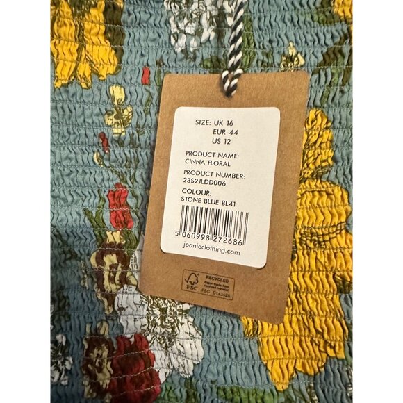 Joanie Clothing Cinna Square Neck Floral Print Midaxi Dress NEW 12 - Picture 9 of 9